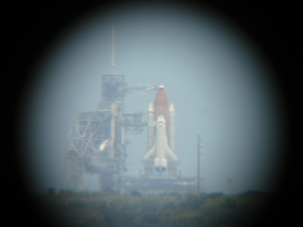 Shuttle through the telescope